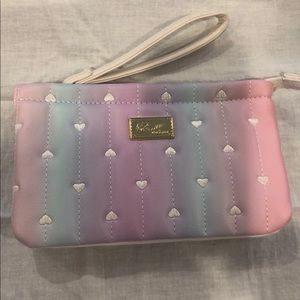 Betsey Johnson Rainbow Embroidered Clutch